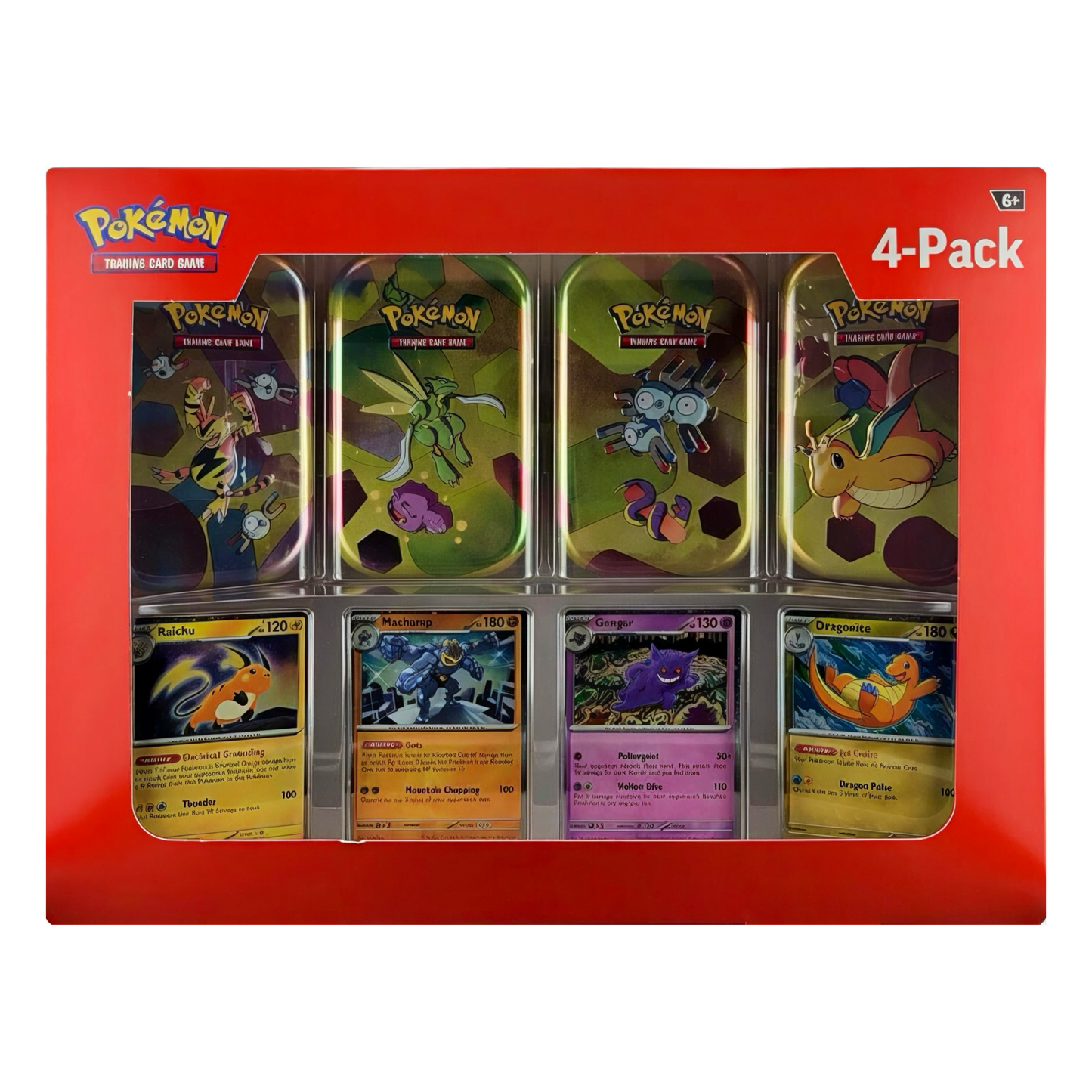Pokemon TCG: RANDOM 4 Mini Tins + 4 Promo Cards Bundle (Sam’s Club)