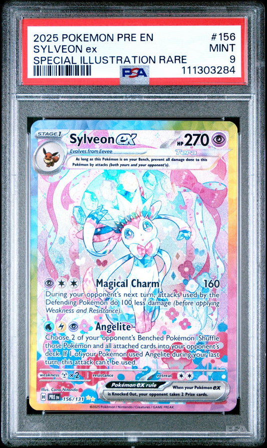 2025 POKEMON PRE EN-PRISMATIC EVOLUTIONS 156 SYLVEON EX SPECIAL ILLUSTRATION RARE