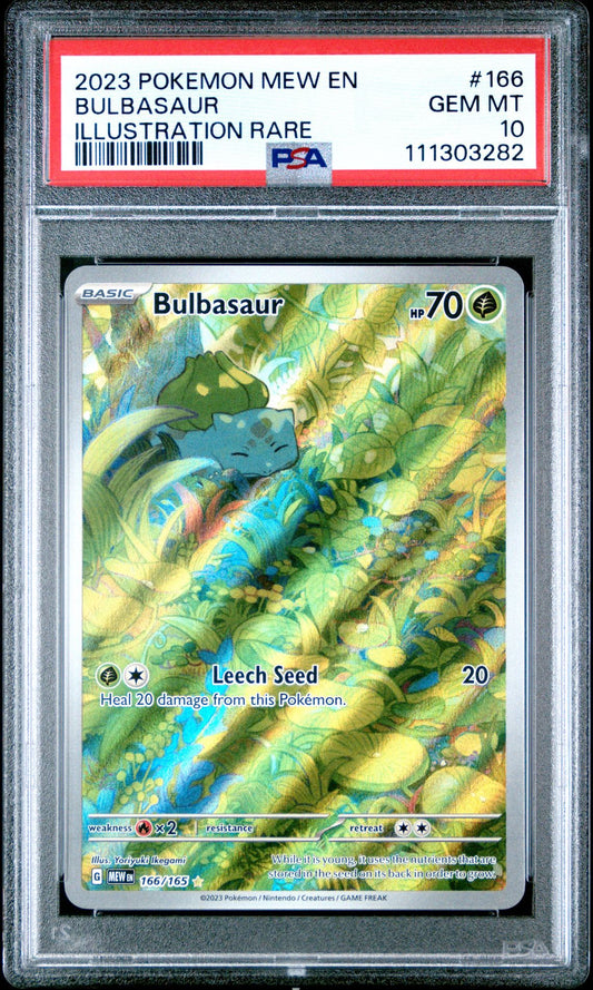 2023 POKEMON MEW EN-151 166 BULBASAUR ILLUSTRATION RARE