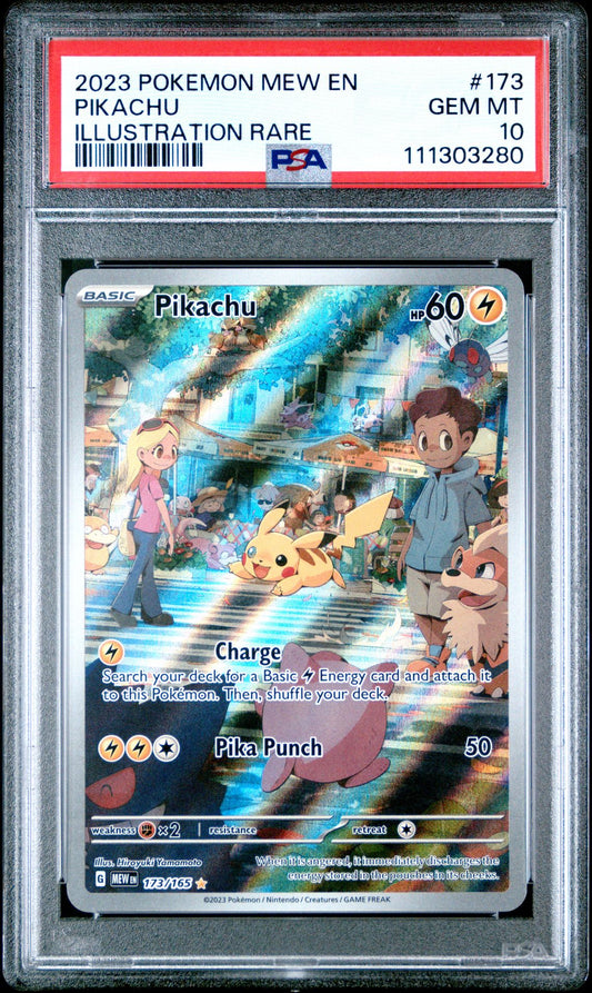 2023 POKEMON MEW EN-151 173 PIKACHU ILLUSTRATION RARE