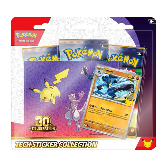 30th Celebration Tech Sticker Collection ( Random Lucario or Alolan Exeggutor)