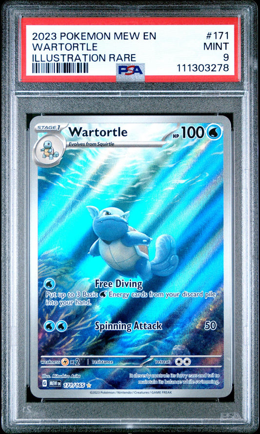 2023 POKEMON MEW EN-151 171 WARTORTLE ILLUSTRATION RARE