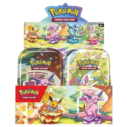 **PREORDER** Pokemon TCG: Pokemon Scarlet and Violet 8.5 Prismatic Evolutions Mini Tin (Full Display & all 8 Tins included) Release date 2/7/2025