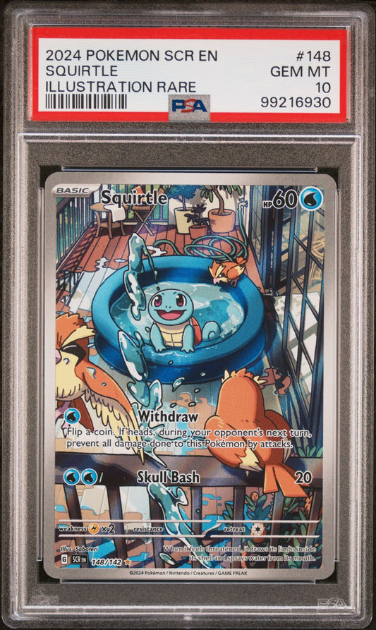 2024 POKEMON SCR EN-STELLAR CROWN 148 SQUIRTLE ILLUSTRATION RARE