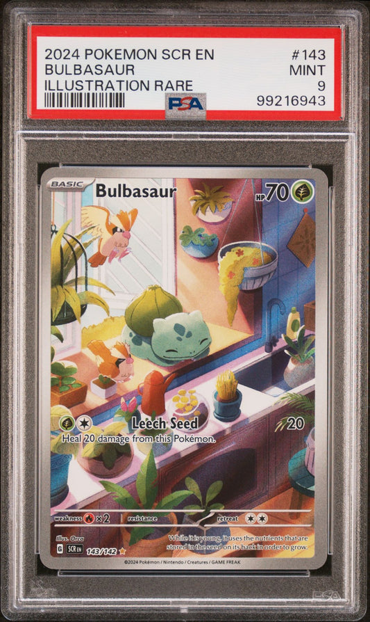 2024 POKEMON SCR EN-STELLAR CROWN 143 BULBASAUR ILLUSTRATION RARE