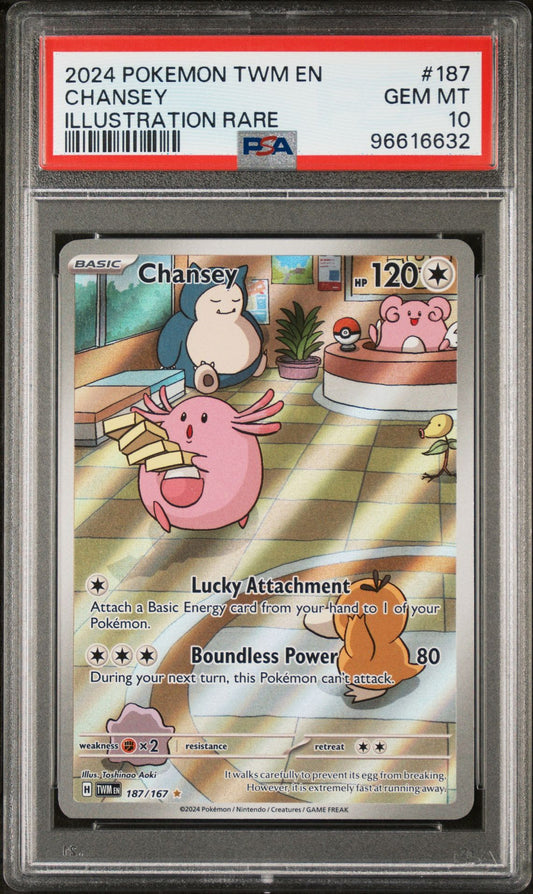 2024 POKEMON TWM EN-TWILIGHT MASQUERADE 187 CHANSEY ILLUSTRATION RARE