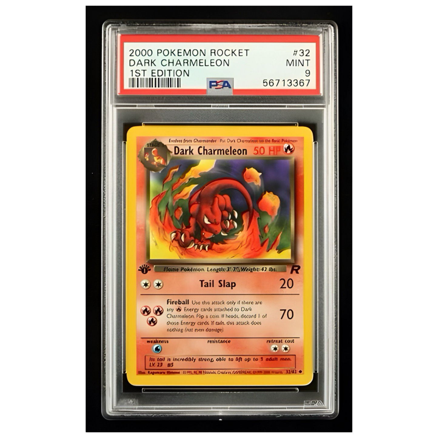 2000 POKEMON ROCKET 32 DARK CHARMELEON 1ST EDITION MINT 9