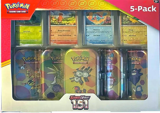 Costco Pokemon Scarlet & Violet 151 Mini Tin 5-pack (Random Tin Art)