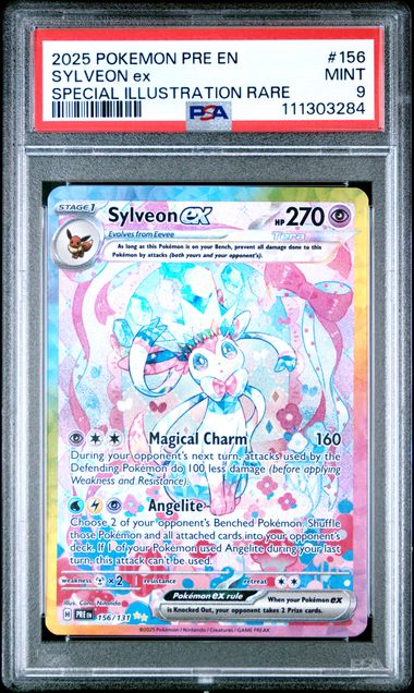 2025 POKEMON PRE EN-PRISMATIC EVOLUTIONS #156 SYLVEON EX SPECIAL ILLUSTRATION RARE