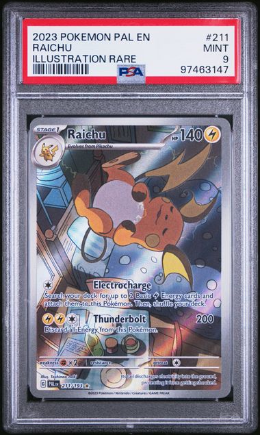 2023 POKEMON PAL EN-PALDEA EVOLVED #211 RAICHU ILLUSTRATION RARE