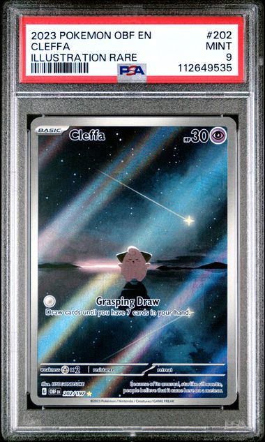 2023 POKEMON OBF EN-OBSIDIAN FLAMES #202 CLEFFA ILLUSTRATION RARE