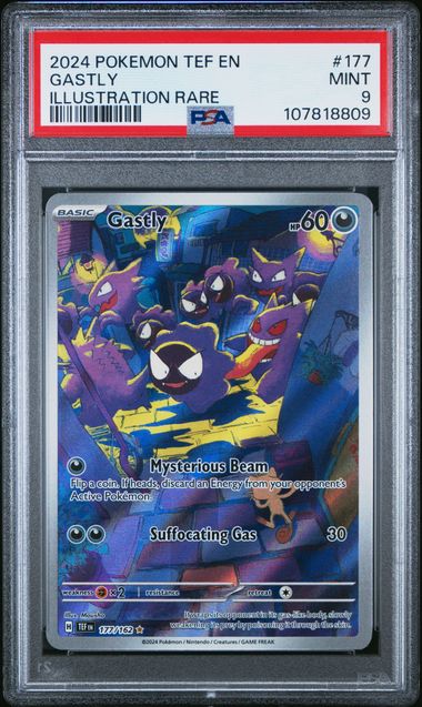 2024 POKEMON TEF EN-TEMPORAL FORCES #177 GASTLY ILLUSTRATION RARE