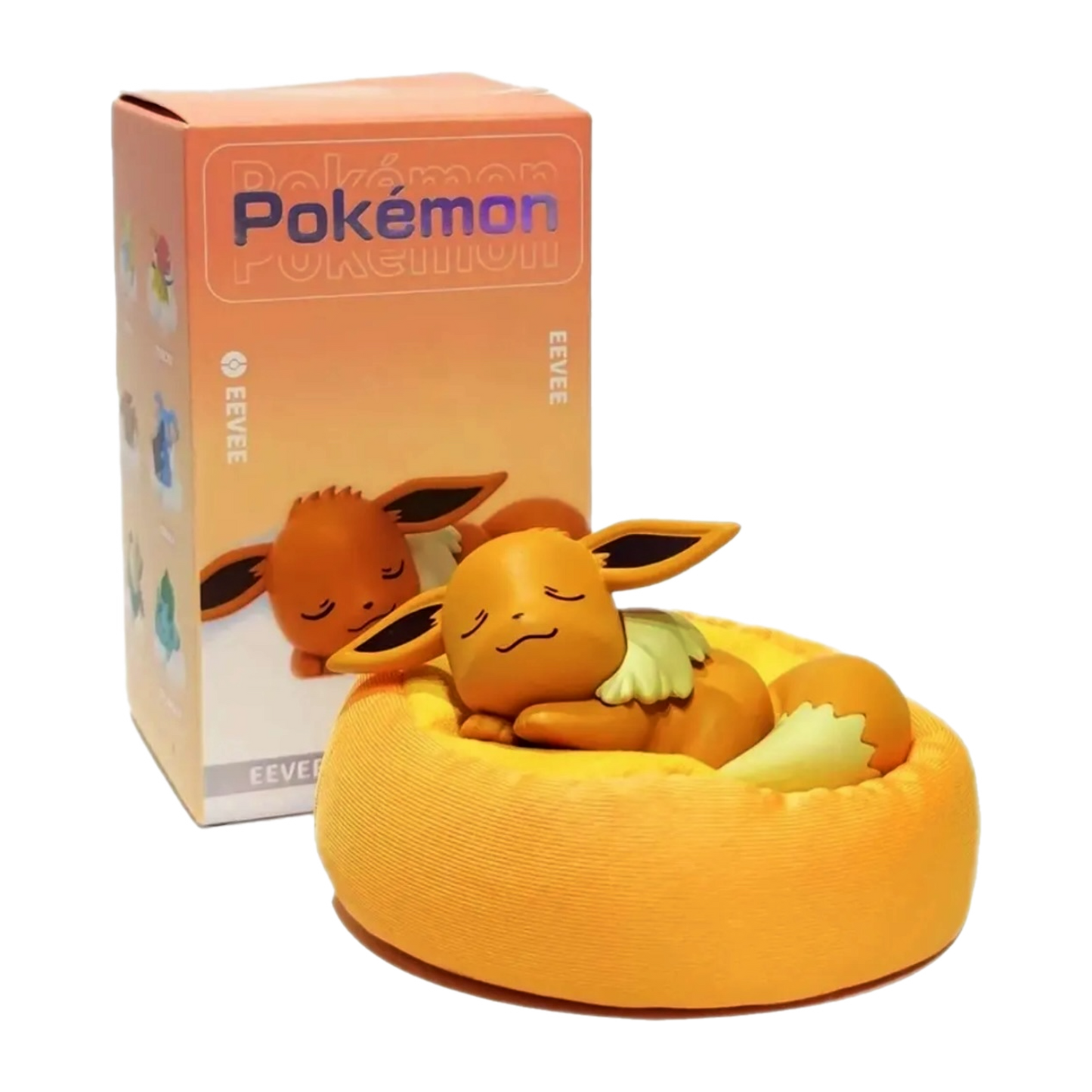 Pokemon Sleeping Figurine Featuring: Snorlax, Eevee, Pikachu, Komala, Bulbasaur, and Jirachi