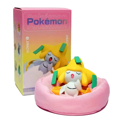 Pokemon Sleeping Figurine Featuring: Snorlax, Eevee, Pikachu, Komala, Bulbasaur, and Jirachi