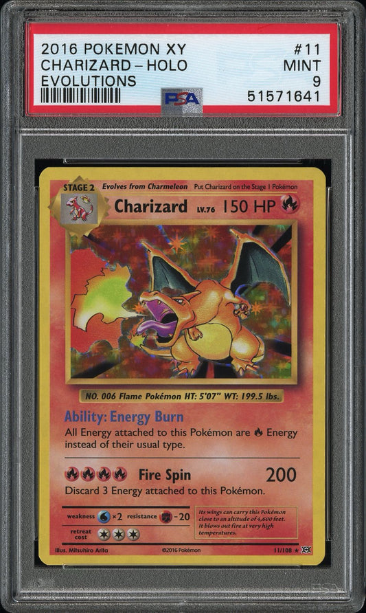 2016 POKEMON XY EVOLUTIONS #11 CHARIZARD-HOLO EVOLUTIONS