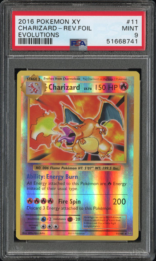 2016 POKEMON XY EVOLUTIONS #11 CHARIZARD-REV.FOIL EVOLUTIONS