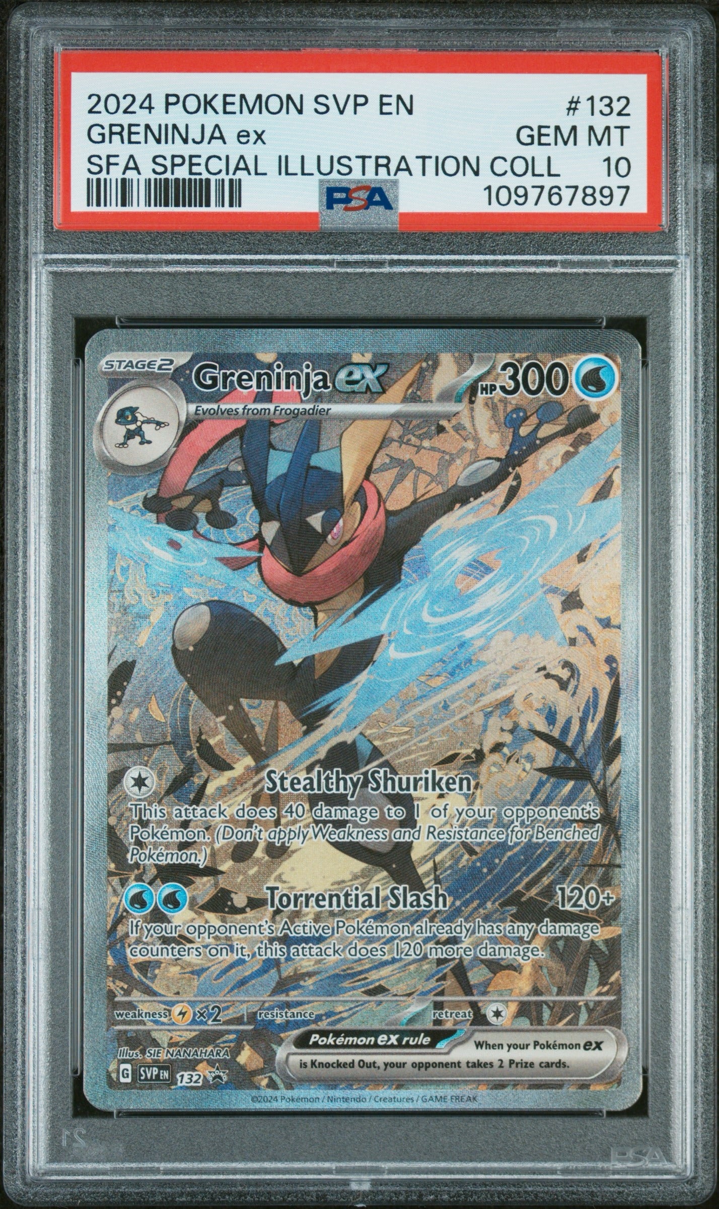 2024 POKEMON SVP EN-SV BLACK STAR PROMO #132 GRENINJA EX SFA SPECIAL ILLUSTRATION COLL