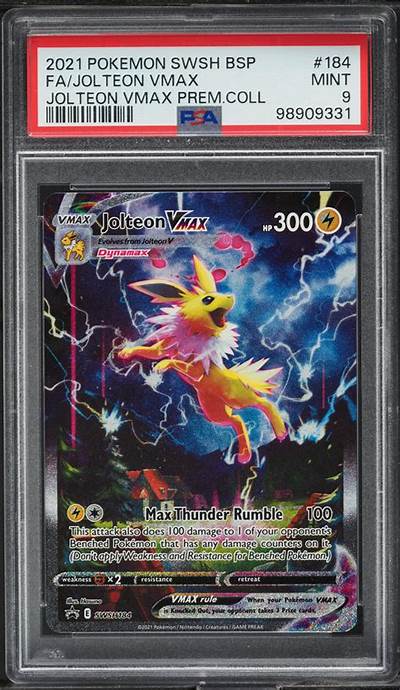 2021 POKEMON SWSH BLACK STAR PROMO #184 FA/JOLTEON VMAX JOLTEON VMAX PREM.COLL